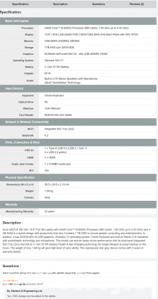 Asus core i5 8th generation